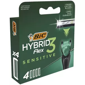 BIC skūšanās galviņas HYBRID 3 FLEX SENSITIVE (4 gab.)