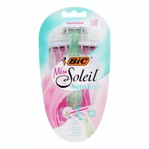 BIC Одноразовая женская бритва с двумя лезвиями MISS SOLEIL SENSITIVE (3 шт.)