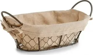 Bread basket ZELLER Countrystyle 18090 natural material round shape