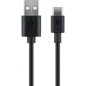 USB Cable Goobay 38675 USB 2.0 0.1m USB A USB C Black