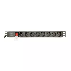 Gembird EG-PDU-014 блок распределения питания 8 розетка(и) 1U Черный