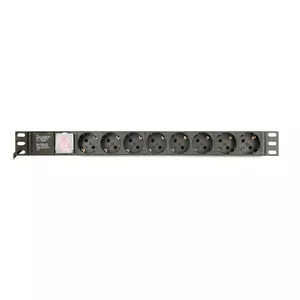 Gembird EG-PDU-014-C14 блок распределения питания 8 розетка(и) 1U Черный