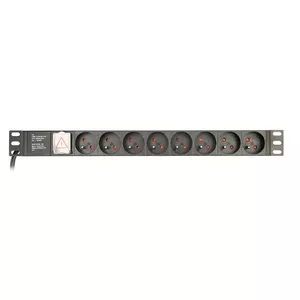 Gembird EG-PDU-014-F блок распределения питания 8 розетка(и) 1U Черный