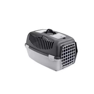 Pet transport cage Stefanplast Gulliver 2, plastic door, 55×36×35 cm, dark gray/light gray