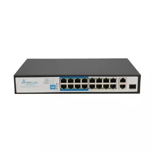 Switch Extralink VIRTUS V3 Unmanaged L2 16x Fast Ethernet (10/100) PoE 1U Black