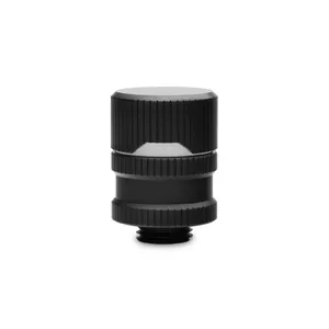 Fitting EK Water Blocks Quantum Torque Drain Valve, brass, black, diameter 2.3 cm