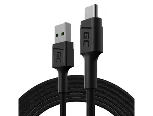 Green Cell KABGC19 USB кабеля USB 2.0 2 м USB A на USB C Черный
