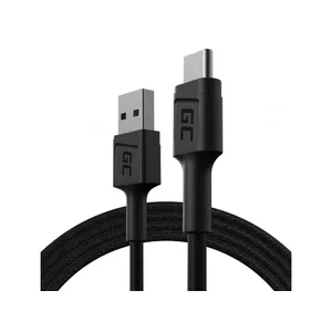 USB Cable Green Cell KABGC22 USB 2.0 1.2m USB A USB C Black
