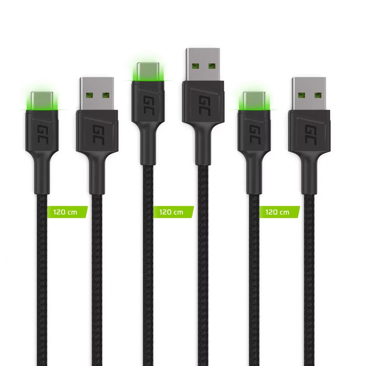 USB-C kabelis Green Cell KABGCSET02 1.2 m Photo 2