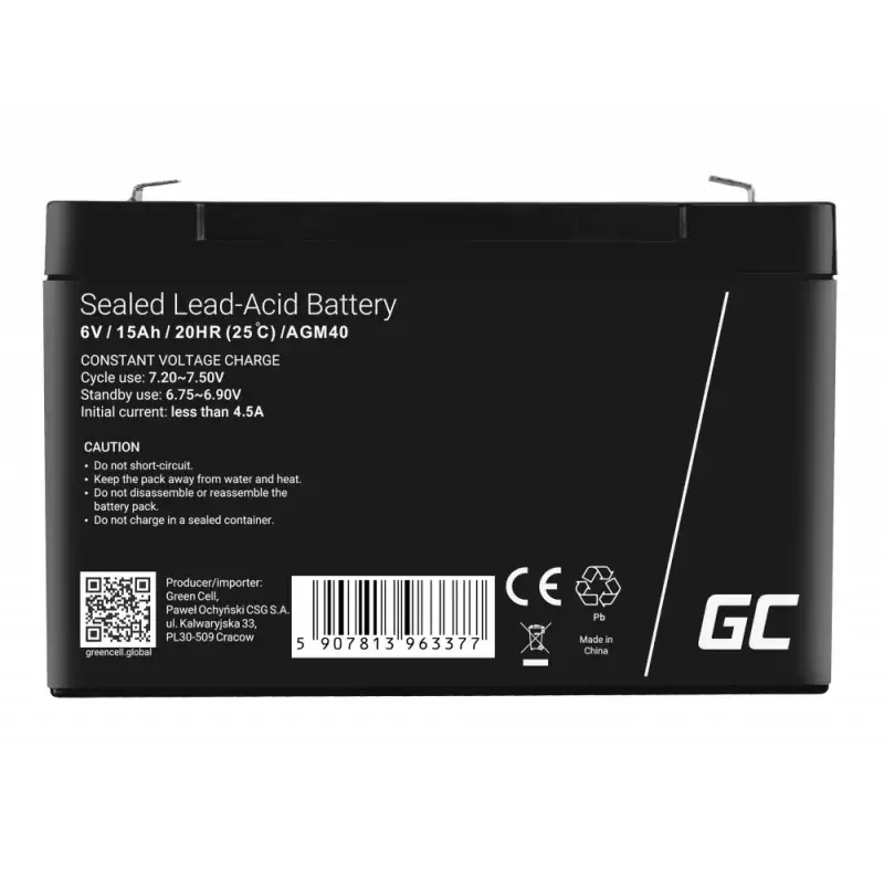 UPS battery Green Cell AGM40 — 6V 14Ah Photo 4