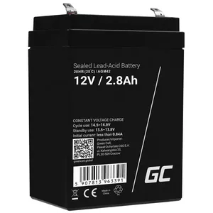 Rechargeable Sealed Lead Acid (VRLA) Battery Green Cell AGM42 — 12 V, 2800 mAh, 0.84 kg