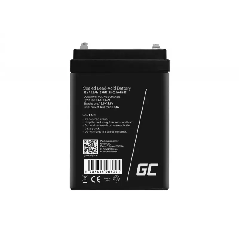 Green Cell AGM42 12 V 2800 mAh VRLA akumulators Photo 5
