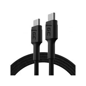 USB‑C to USB‑C cable Green Cell KABGC30 1.2 m, USB 2.0, 60 W Power Delivery, black