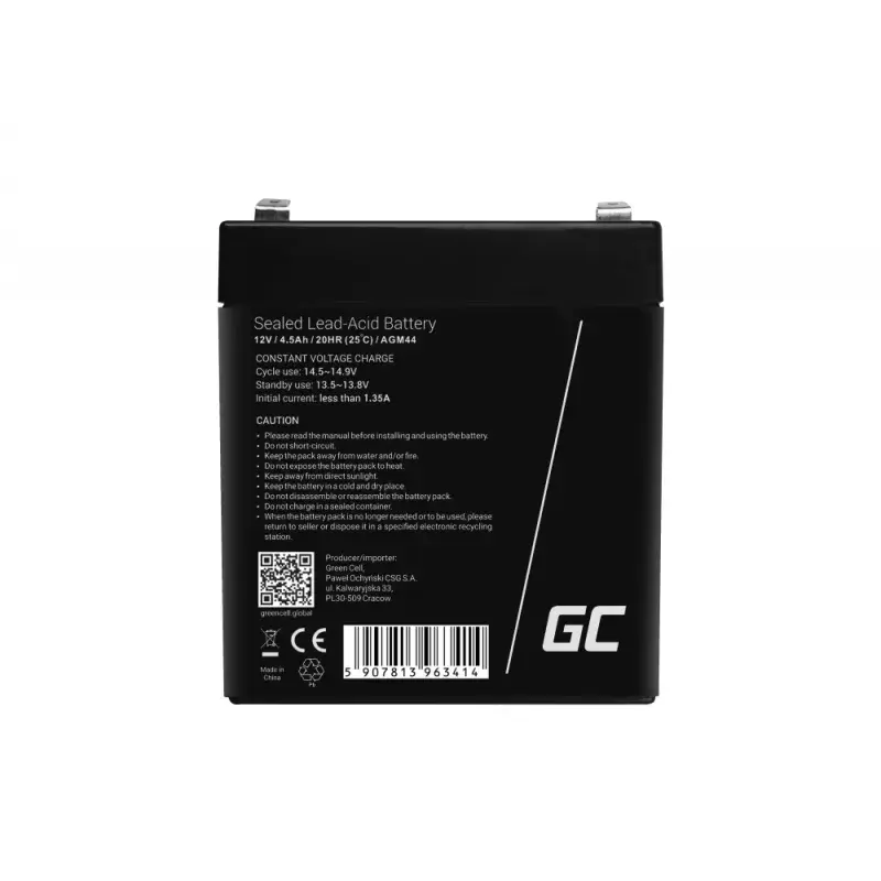UPS akumulators Green Cell AGM44 — 12 V 4,5 Ah Photo 4