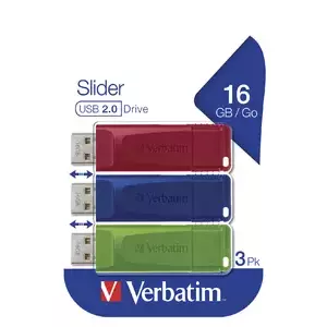 USB флеш-память Verbatim 16 ГБ USB Type-A 2.0 Slider