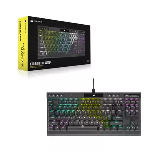 Corsair K70 RGB TKL клавиатура USB QWERTY Американский английский Черный