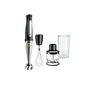 Immersion blender BRAUN MQ 7025X — 1000 W, stainless steel shaft, 0.6 L bowl, chopper & whisk