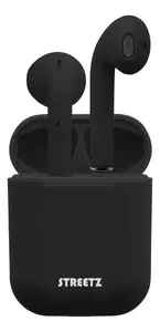 Streetz TWS-0003 austiņas un brīvroku komplekts True Wireless Stereo (TWS) Ausīs Zvani / mūzika Bluetooth Melns