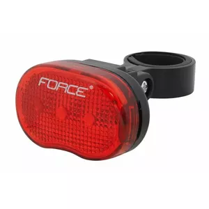 Задний велосипедный фонарь Force TRI F45386 LED влагозащищённый, компактный фонарь безопасности