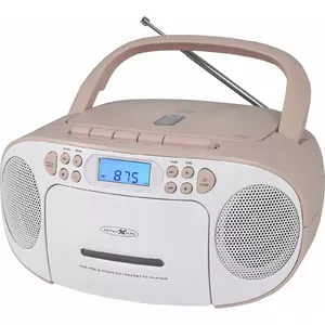 Радиобудильник Reflexion RCR2260 White Pink — компактный прикроватный будильник