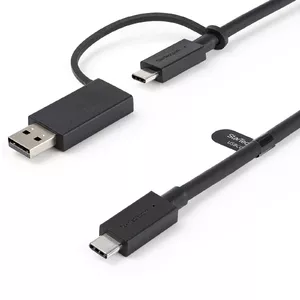 USB-C cable StarTech 1 m with USB-A adapter dongle — USB-C to USB-C 10Gbps/100W PD & USB-A to USB-C 5Gbps