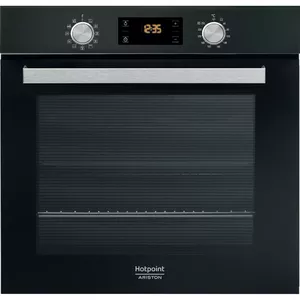 Hotpoint cepeškrāsns FA5 841 JH BL HA 71 L, Elektriskā, Hidrolitiskā, Pogas un elektroniskā, Augstums 59,5 cm, Platums 59,5 cm, Melna