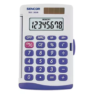 Sencor SEC 263/8 kalkulators Kabata Pamata kalkulators Pelēks
