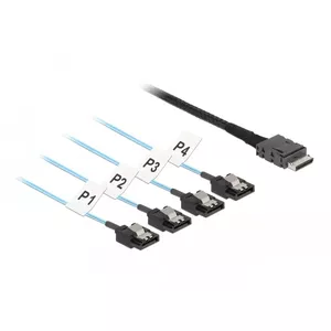 DeLOCK 85468 SAS Cable 0.5m 12 Gbit/s Black OCuLink SFF-8611 to SATA