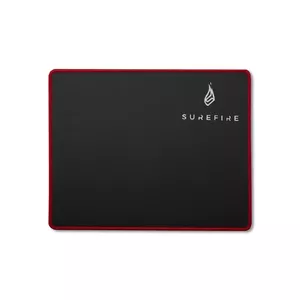 Mouse pad SUREFIRE Silent Flight 320 — 320×260 mm, rubber base, polyester fiber surface, black/red