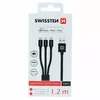 SWISSTEN 3in1 USB-C Lightning Micro USB Cable 1.2m Photo 2