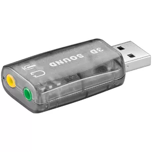 Goobay 95451 kabeļu spraudņu pāreja 2 x 3.5 mm USB 2.0 Caurspīdīgs