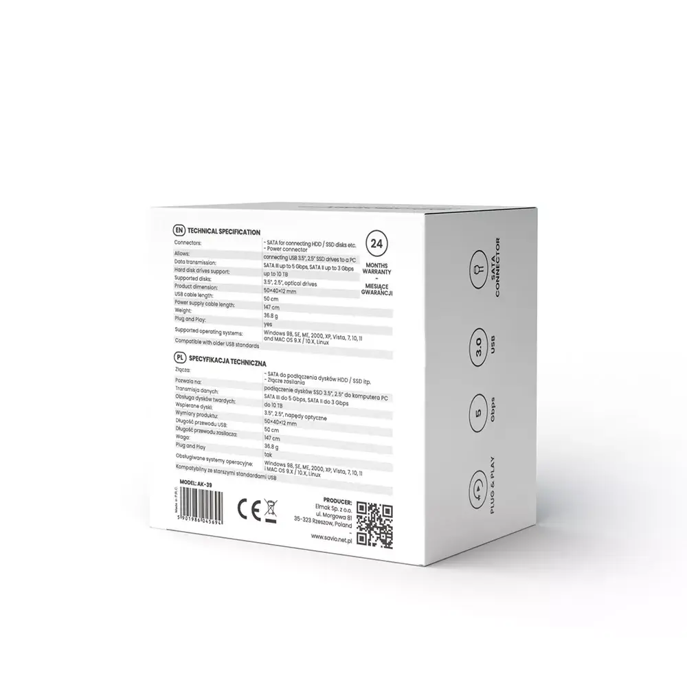 SAVIO AK-39 SATA III adapteris USB 3.0 Photo 7