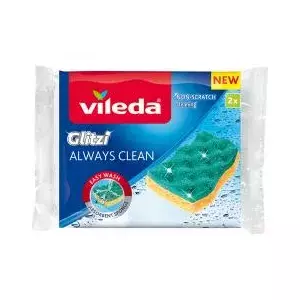 Vileda 168527 wash cloth/mitt Green, Yellow Viscose