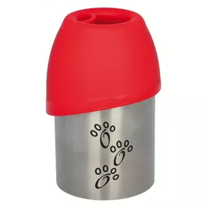 Dog drinking bottle Trixie 24605 — stainless steel, 300 ml, red, for outdoor use
