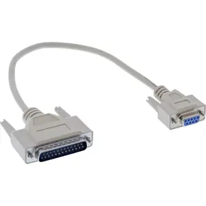 InLine Serial Cable DB9F to DB25M S-19255A 0.33m