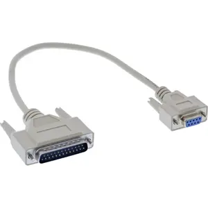 InLine Serial Cable DB9F to DB25M Moulded Plugs