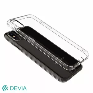 Protective shockproof soft case Devia for Apple iPhone X, clear, flexible TPU, slim fit