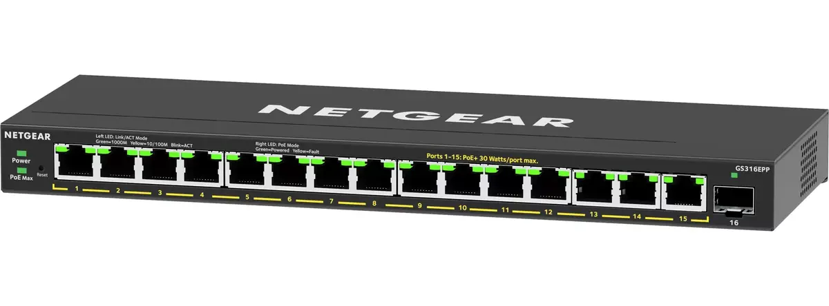 Управляемый коммутатор NETGEAR GS316EPP Photo 2