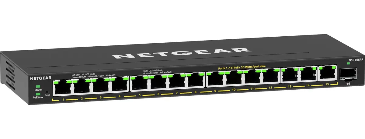 Управляемый коммутатор NETGEAR GS316EPP Photo 3