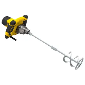 Ручной миксер для смесей STANLEY FME190 — 1600 Вт, 2 скорости, шпиндель M14, шнур 4 м, 180–750 об/мин, 80 Н·м, 2 эргономичные рукояти