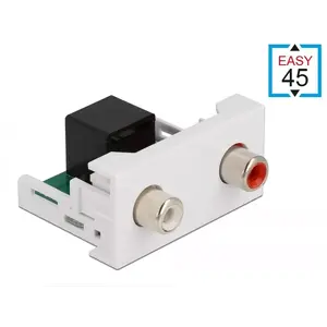 DeLOCK Easy 45 Модуль 2 x RCA female к RJ45 female порт 22.5 x 45 мм