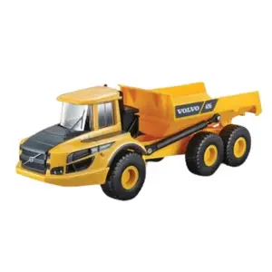 Dump truck toy Bburago 18-32085 — black and yellow play vehicle