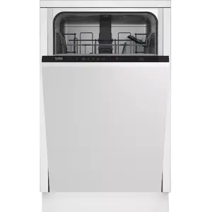 Built-in dishwasher BEKO DIS35025, Slimline 45 cm, 10 place settings, 48 dB, 5 programs, hot air drying