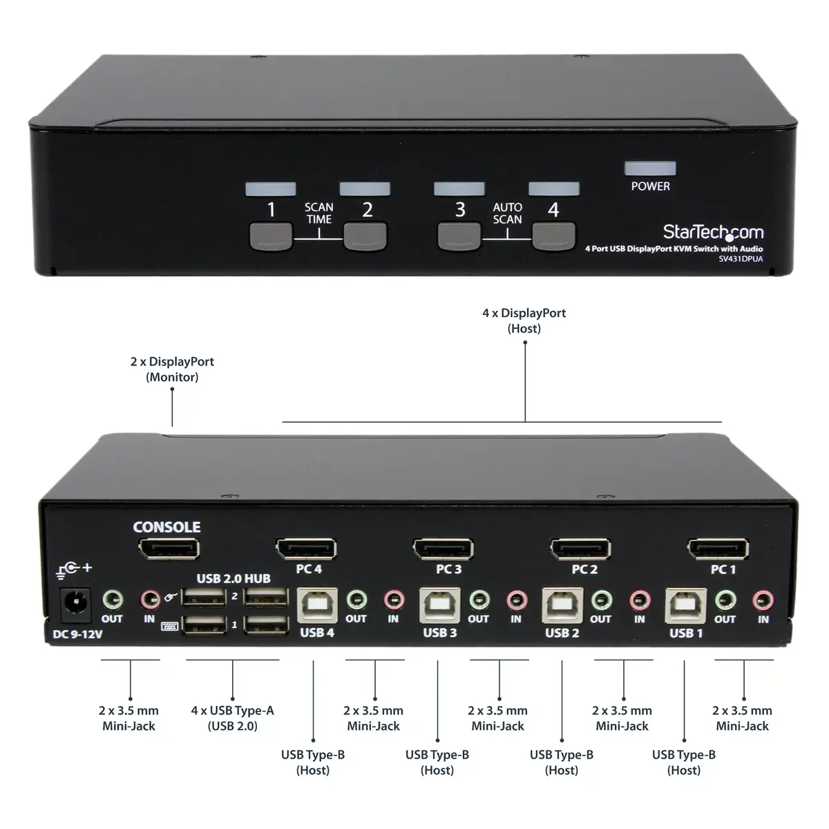 StarTech 4-портовый USB DisplayPort KVM с аудио Photo 8