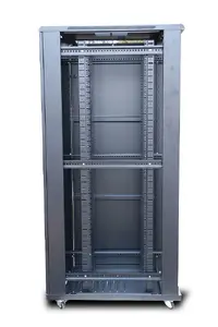 Extralink Freestanding Rackmount Cabinet 42U Black with 600 kg Maximum Weight Capacity, Key Lock, and Adjustable Feet