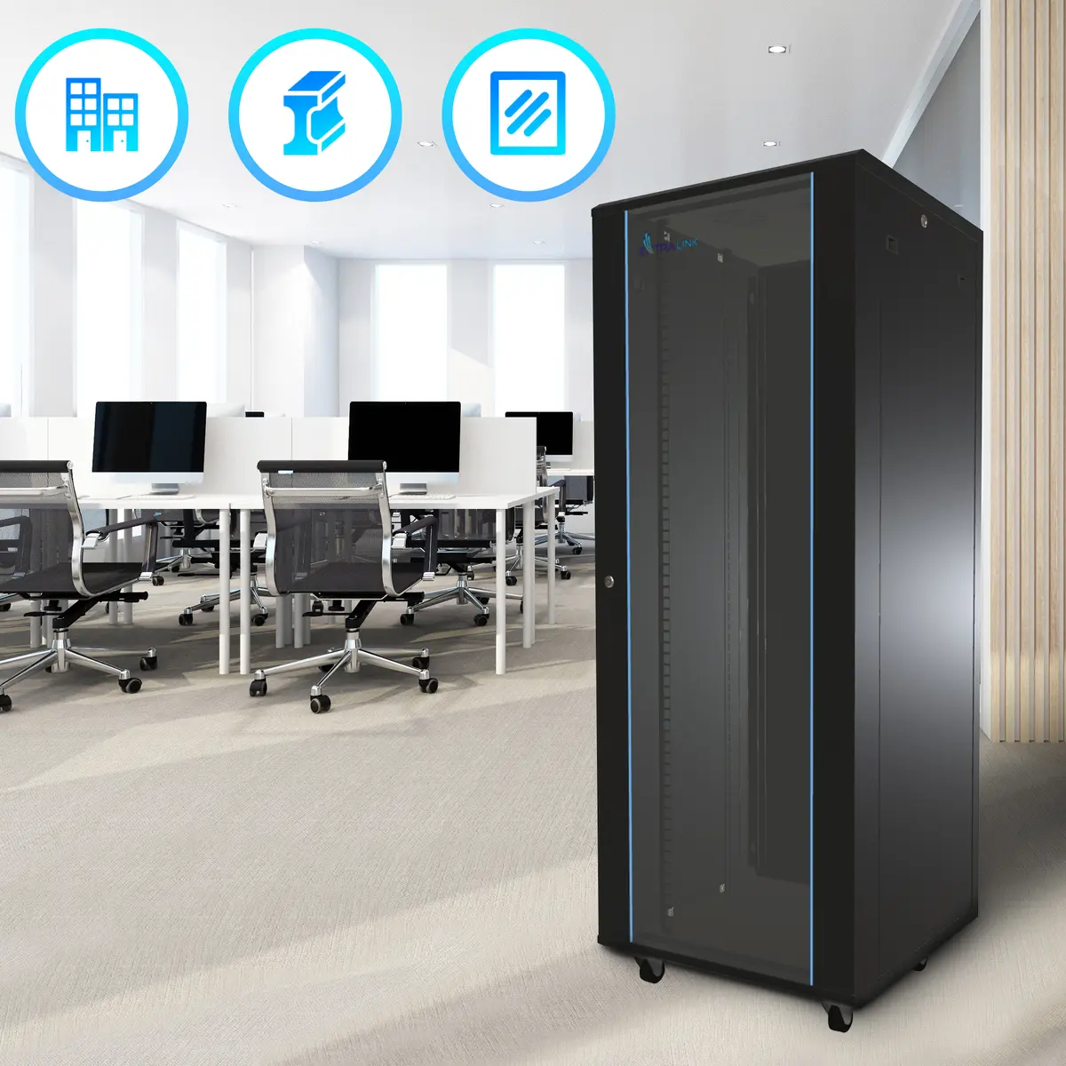 Extralink Freestanding Rackmount Cabinet 42U Photo 9