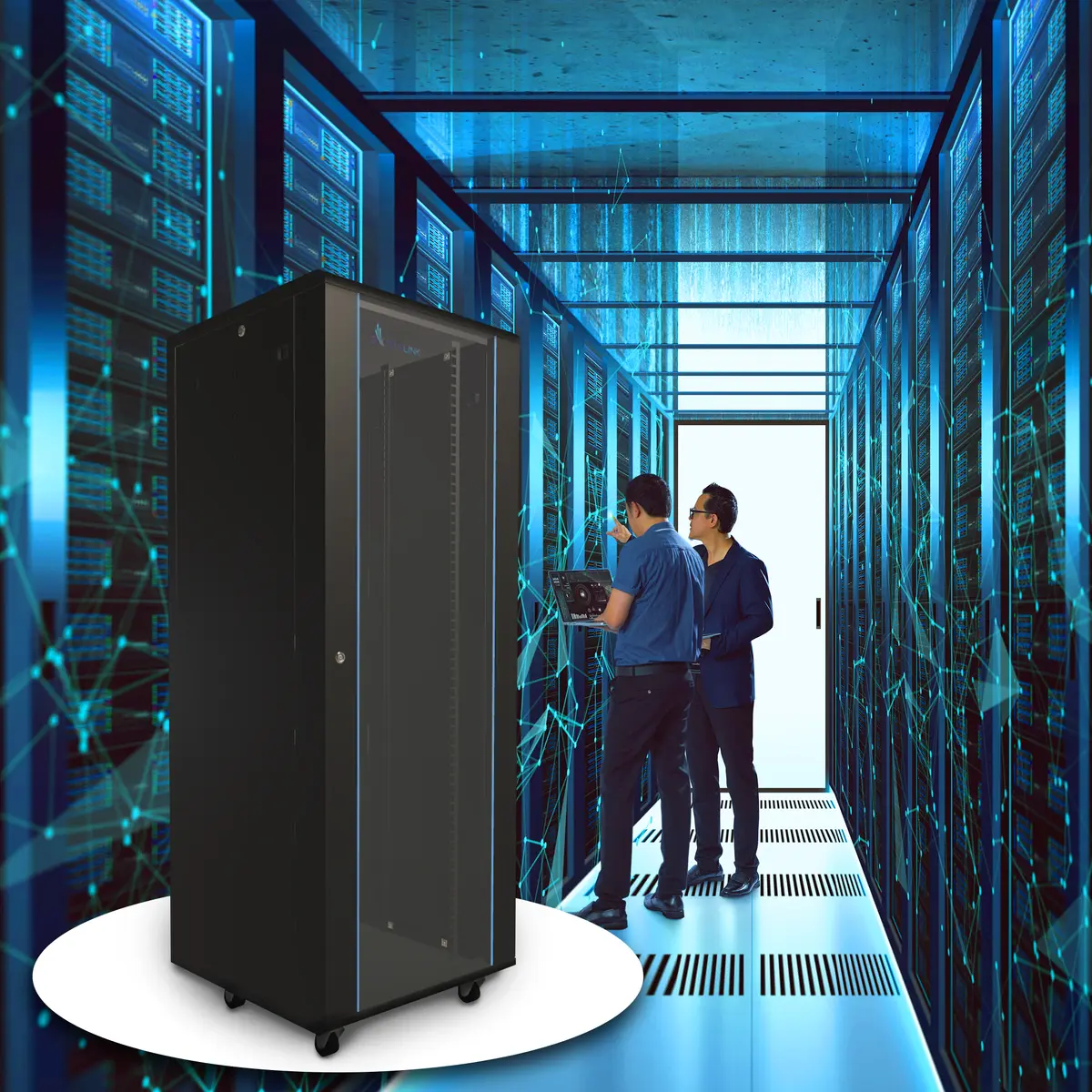 Extralink Freestanding Rackmount Cabinet 42U Photo 13
