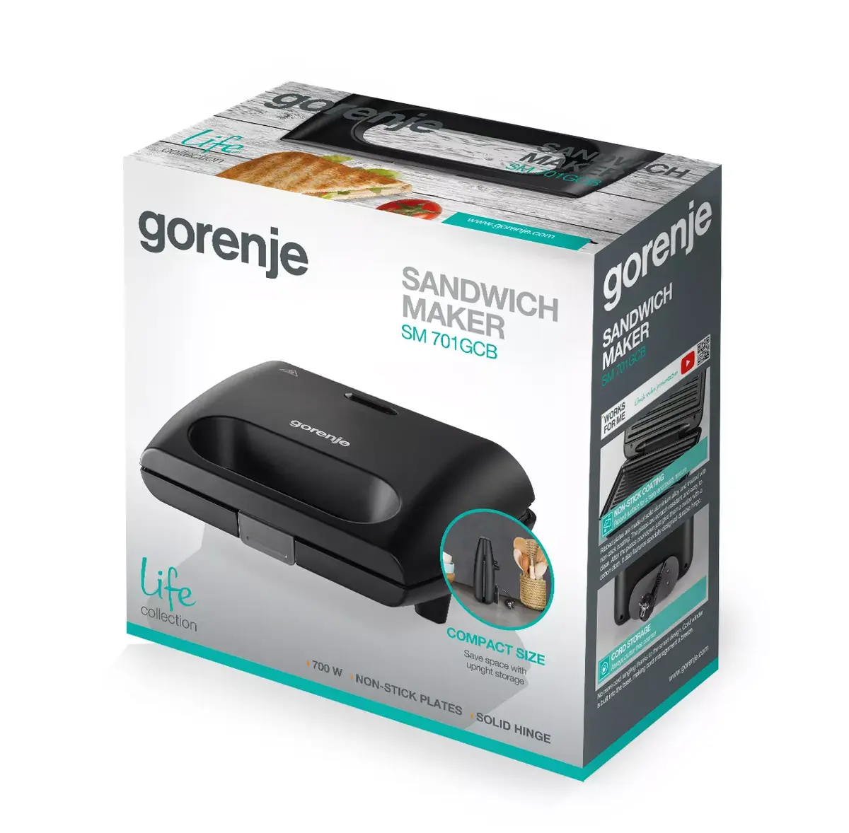 Контактный гриль Gorenje SM701GCB Photo 5