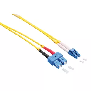 Fibre optic cable LogiLink LC/SC 2 m OS2 Yellow