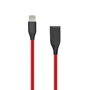 USB–Lightning cable extra digital CA911400, silicone jacket, 1 m, red
